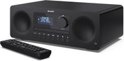 60W Hi-Fi Stereo System Bluetooth DAB Radio CD Player USB AUX Wooden Speakers