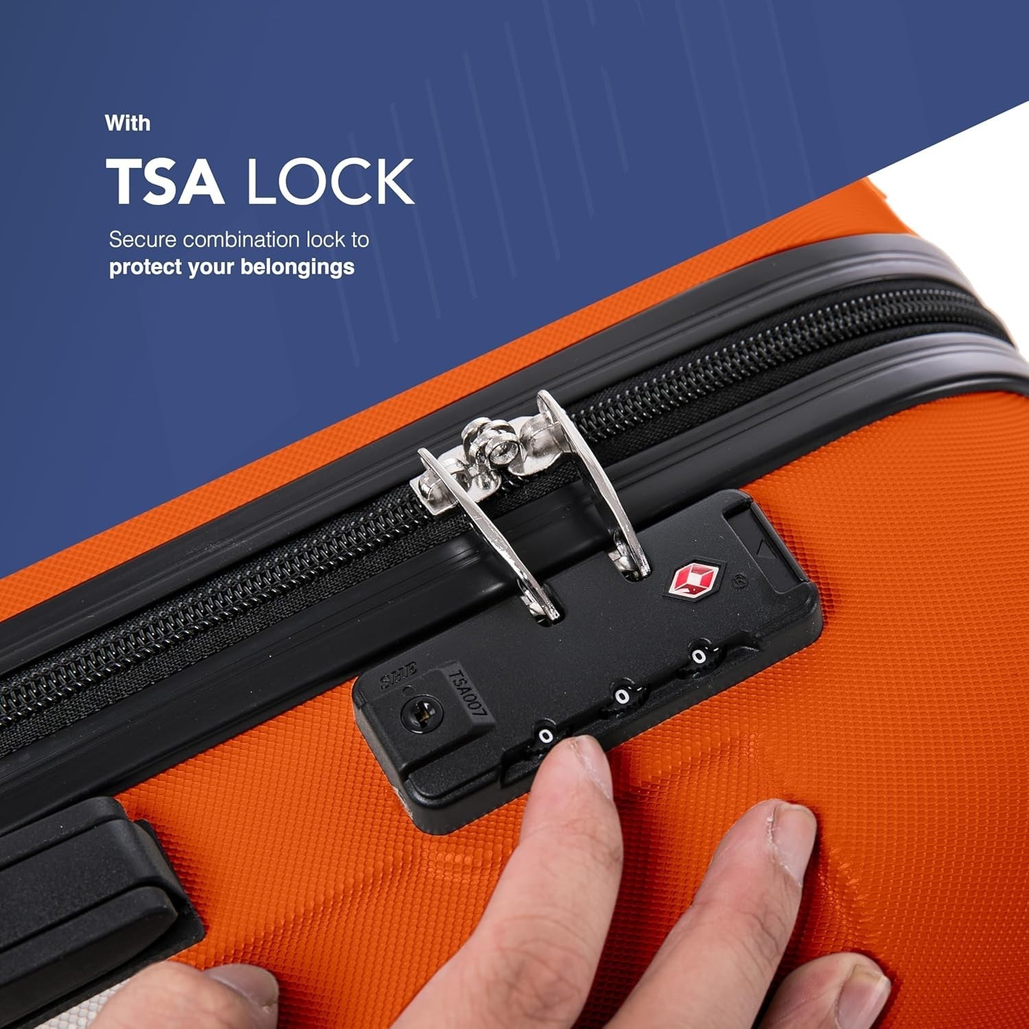 Large 28” ABS Hard Shell Checked Luggage 4 Wheel TSA Lock