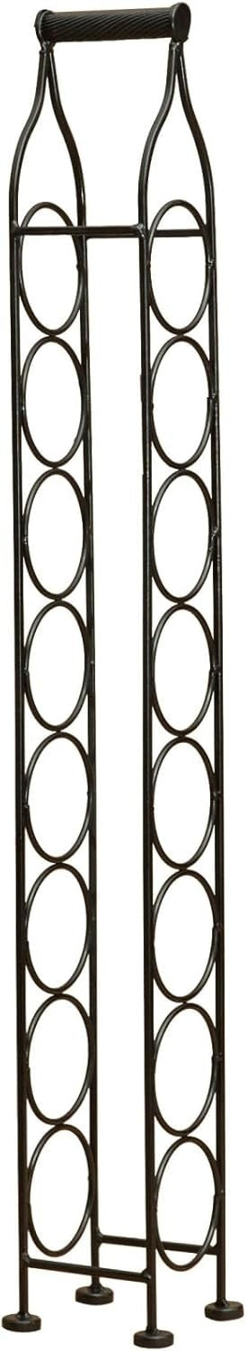 Tall Metal Wine Rack 8 Bottle Holder Free Standing Slim Floor Storage