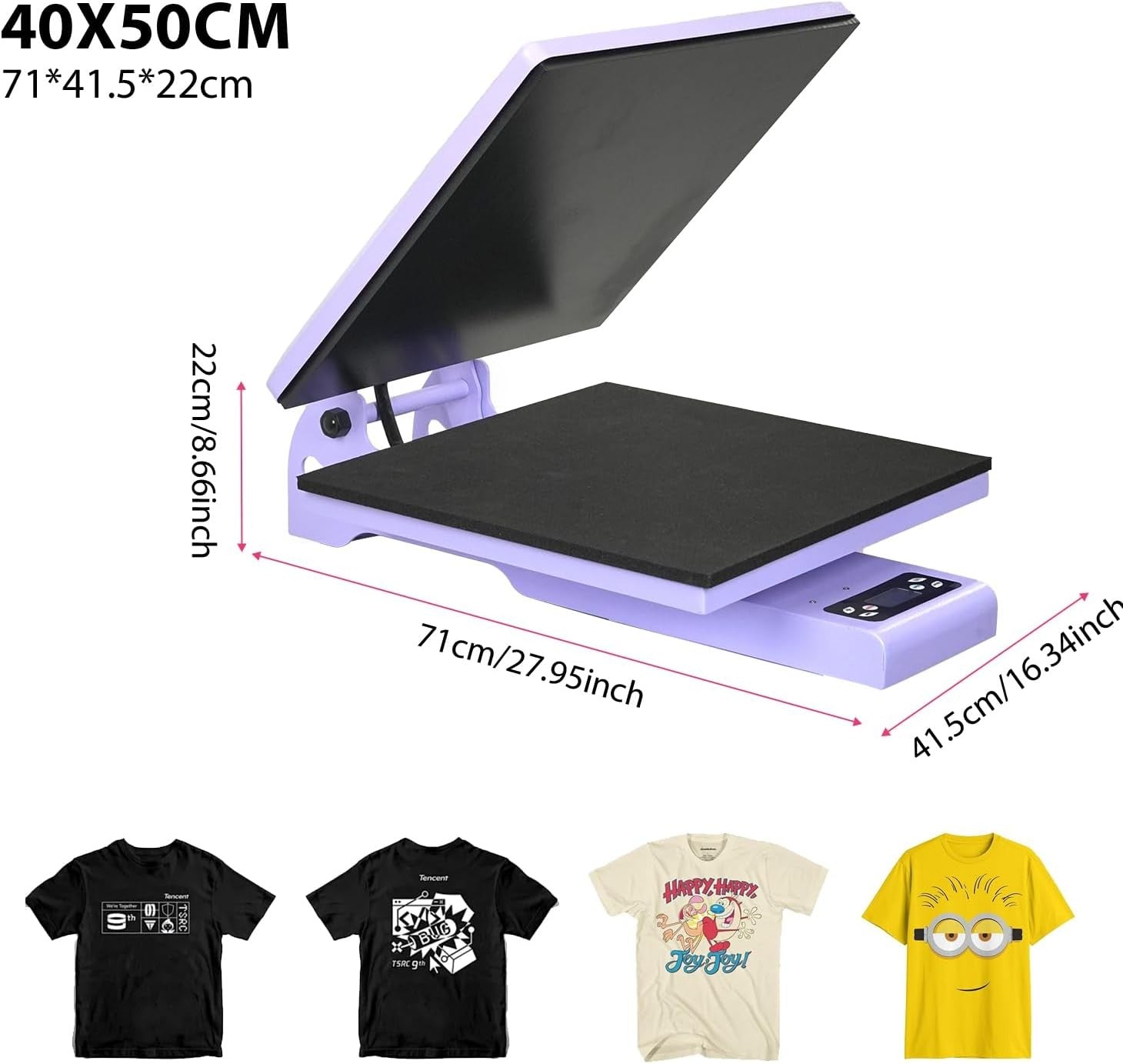 40x50cm Heat Press Machine High Pressure Sublimation T-Shirt Transfer