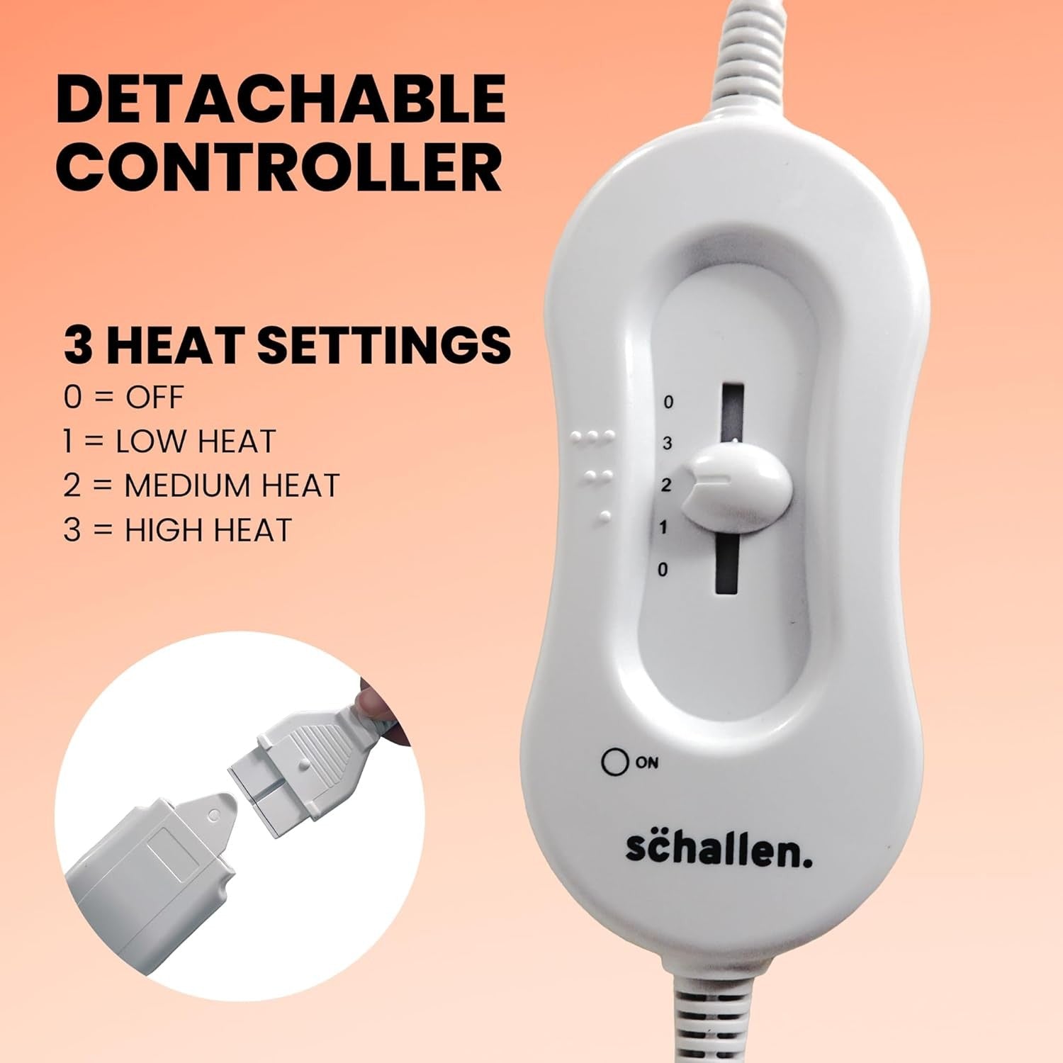 Electric Heated Blanket Double Soft Fleece 3 Heat Settings Remote Control