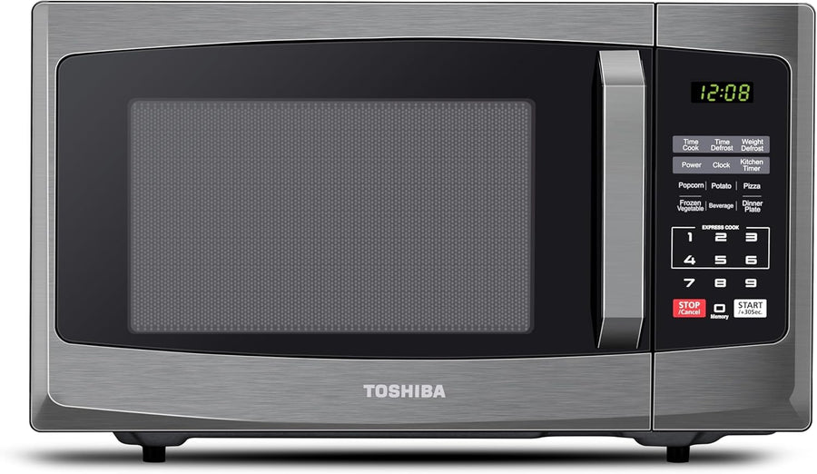 800W 23L Digital Microwave Oven Black Auto Defrost 6 Auto Cook Easy Clean