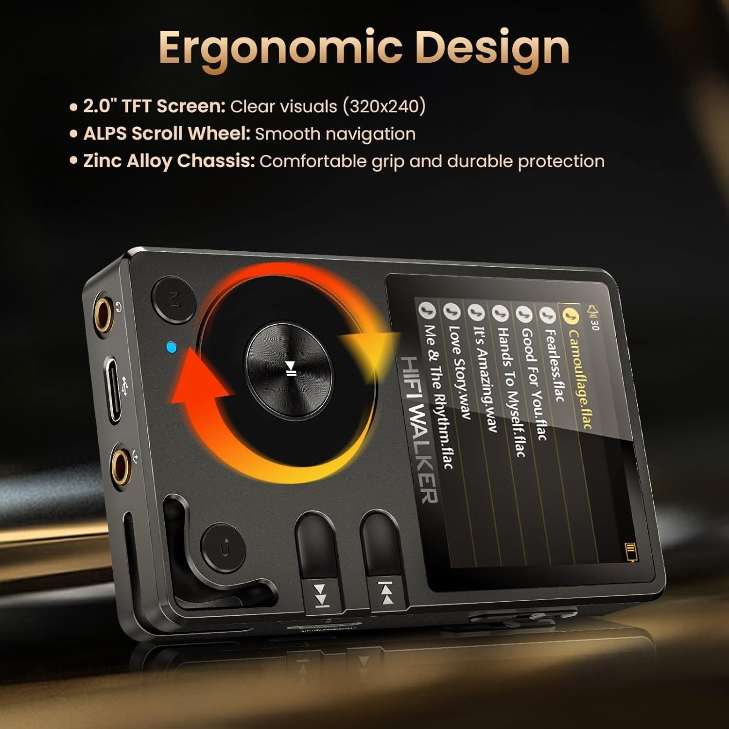 Hi-Res Bluetooth 5.2 MP3 Player | FLAC DSD DAC, 64GB Expandable Music Player