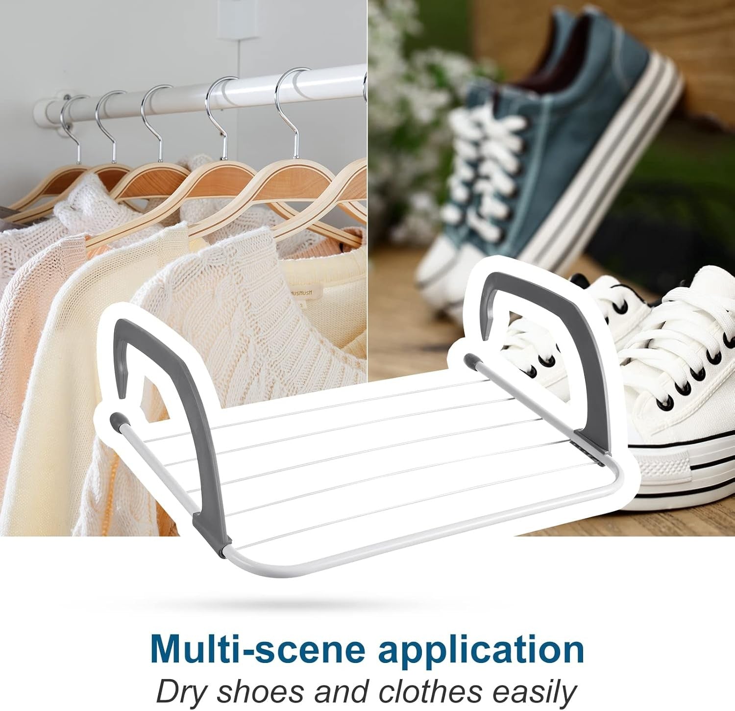 Radiator Clothes Airer Folding Drying Rack Adjustable Arms Pack of 3