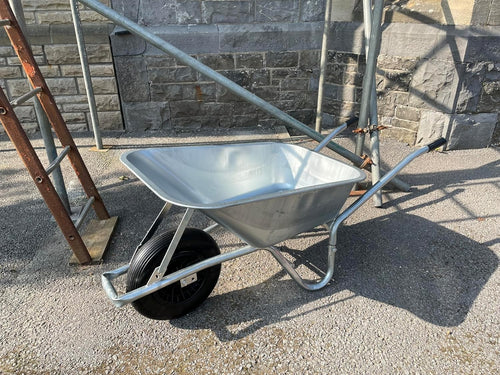 110L Galvanised Wheelbarrow – Puncture-Proof Tyre, Heavy Duty Build, Easy Grip