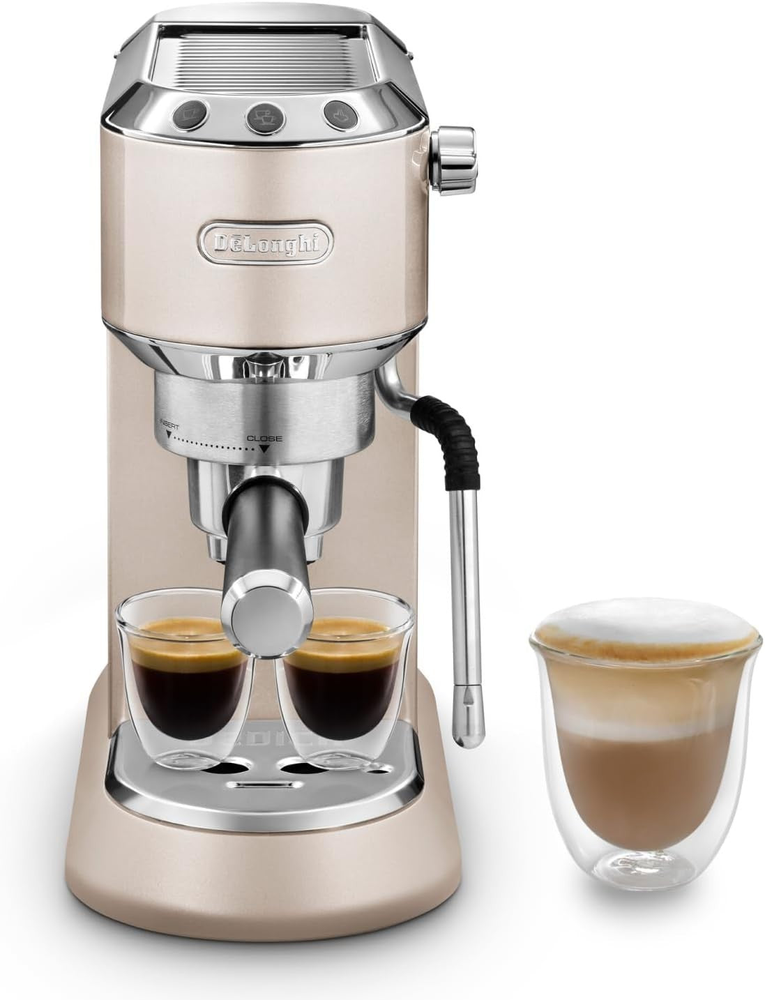 Compact Barista Espresso Machine | 15-Bar Pump | LatteArt Steam Wand | Slim 15cm