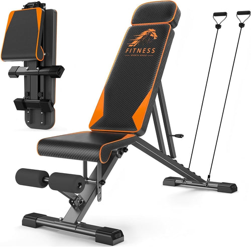 Adjustable Folding Weight Bench 400kg Incline Decline Home Gym