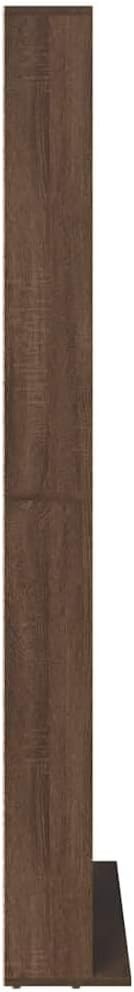 Large CD DVD Storage Cabinet Media Shelf Organizer Brown Oak 177.5cm