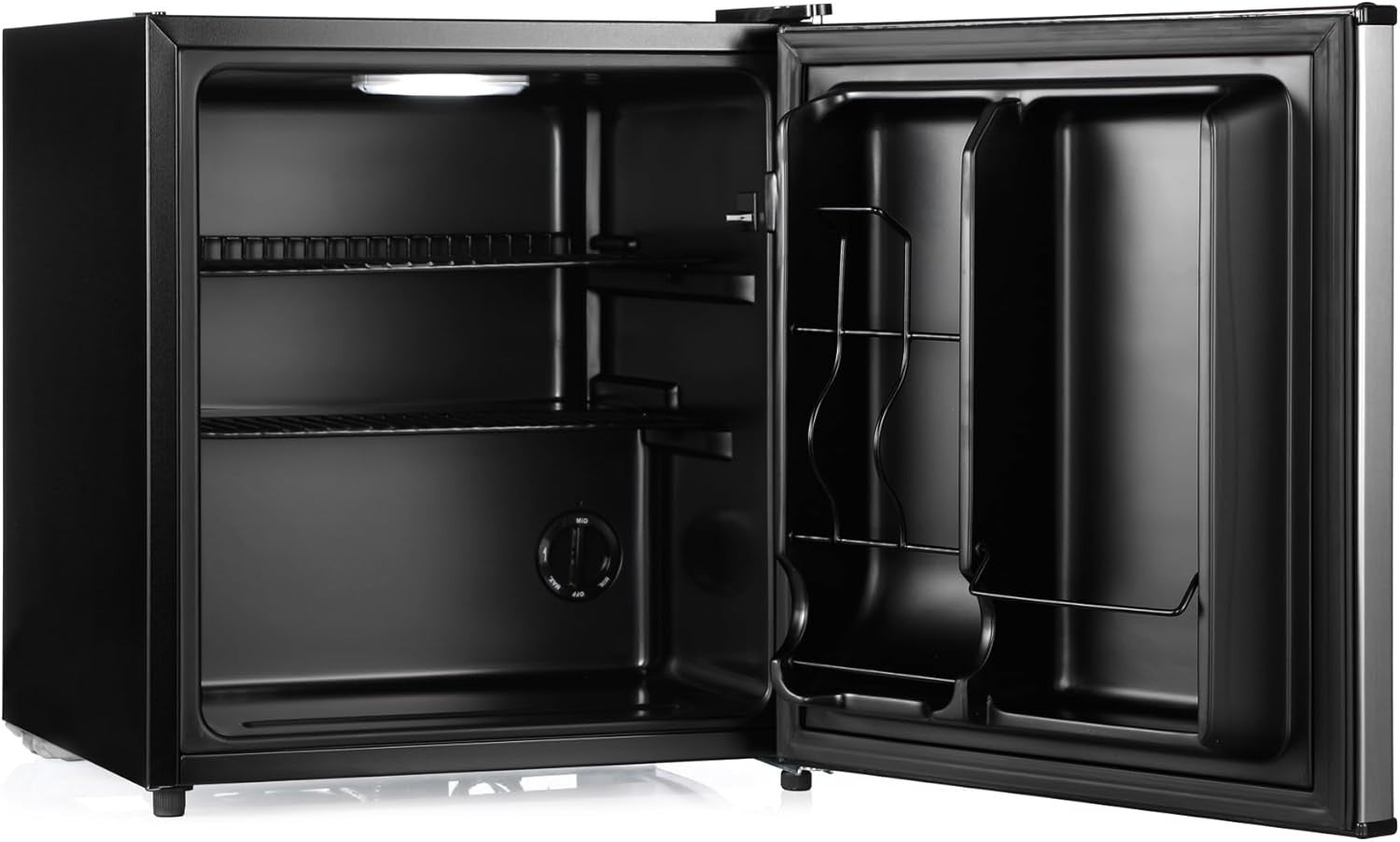 45L Mini Fridge Beer & Drink Cooler LED Stainless Steel Countertop
