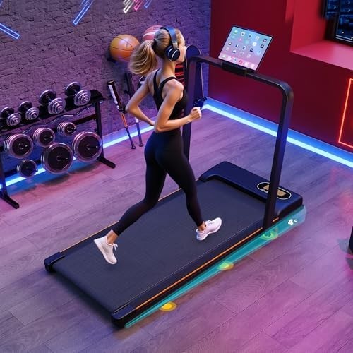Compact Under Desk Walking Pad 1–6km/h Quiet Treadmill w/ LED Remote