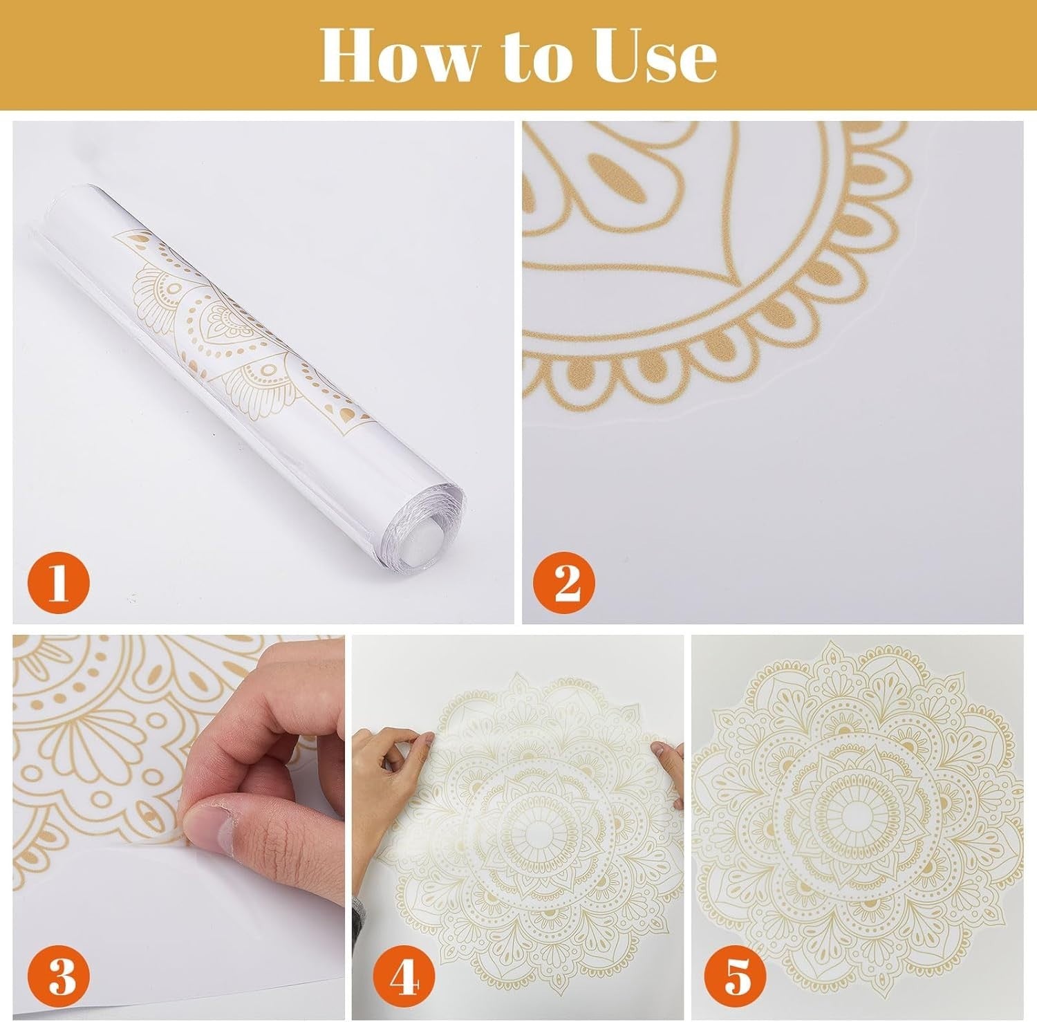 Boho Mandala Wall Sticker Removable Vinyl Home Decor 116x39cm