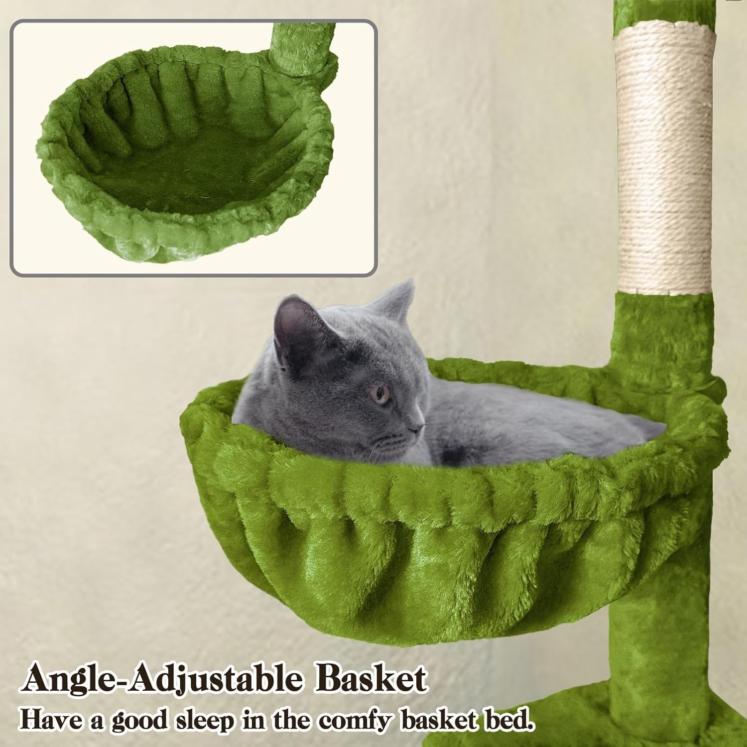 Large Cat Tree Tower 177cm Multi Level Hammock Sisal Scratching Posts