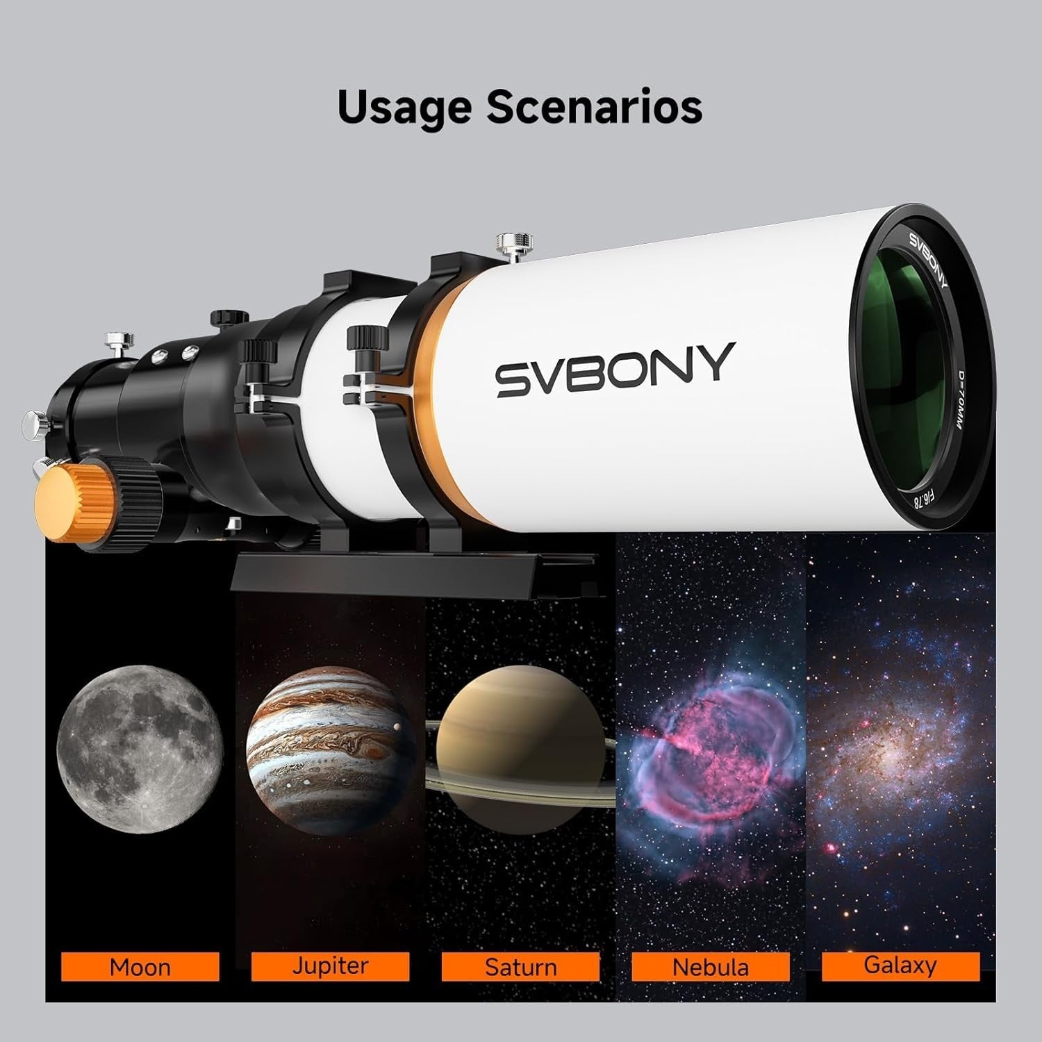 70mm ED Refractor Telescope OTA with Field Flattener for Astrophotography