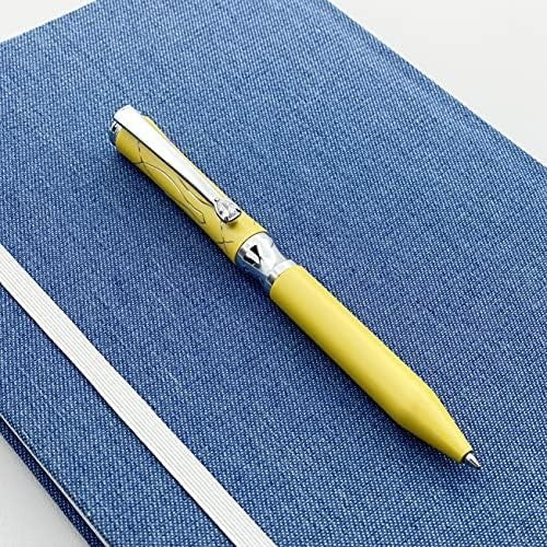 Luxury Yellow Crystal Ballpoint Pen Metal Executive Gift Box