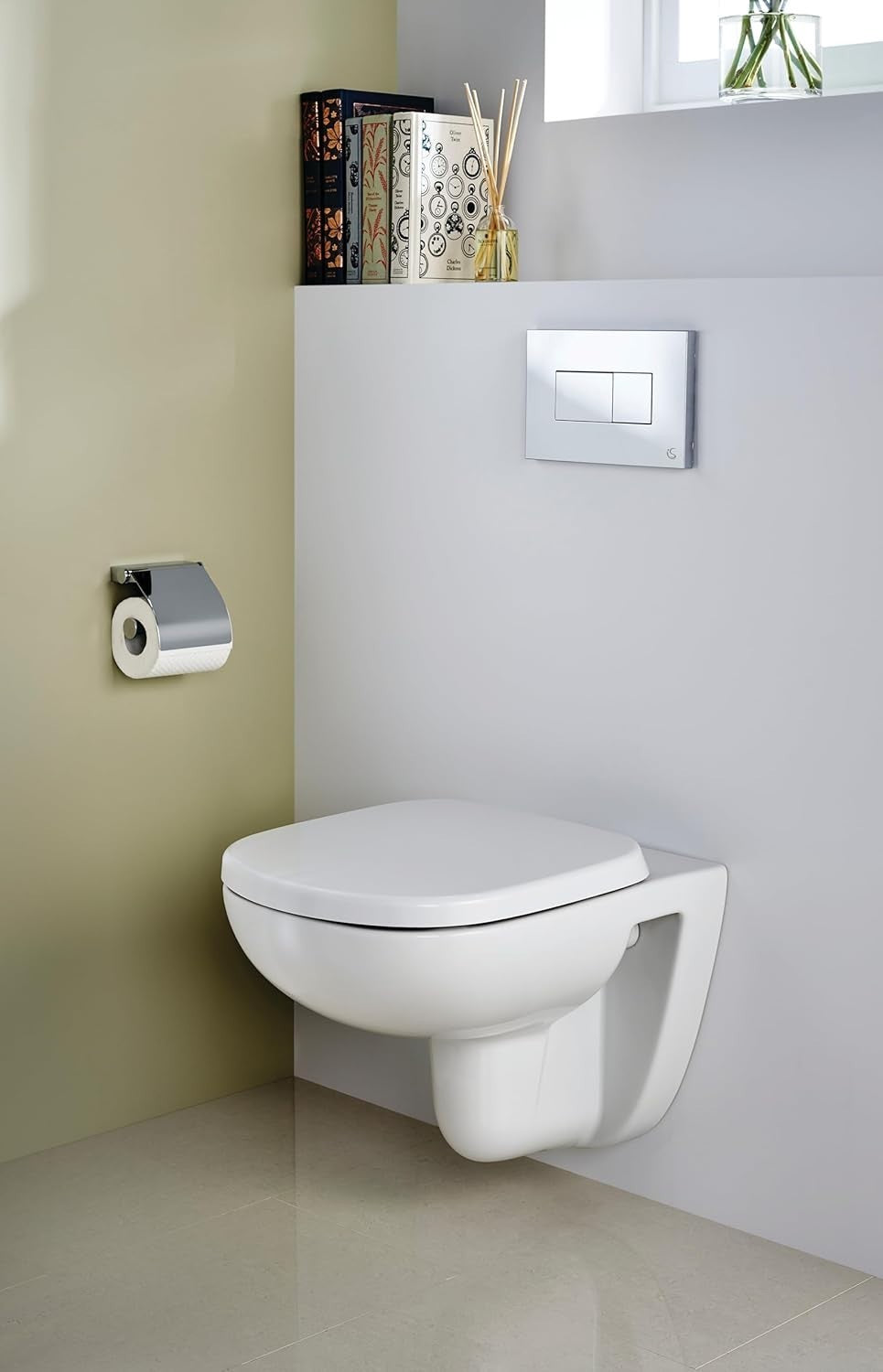 White Round Toilet Seat Soft Close Quick Release Scratch-Resistant