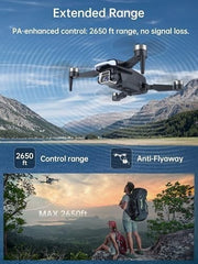 4K HD Camera Drone 84min Flight Brushless Foldable Quadcopter 3 Batteries