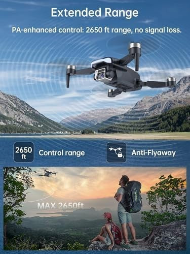 4K HD Camera Drone 84min Flight Brushless Foldable Quadcopter 3 Batteries