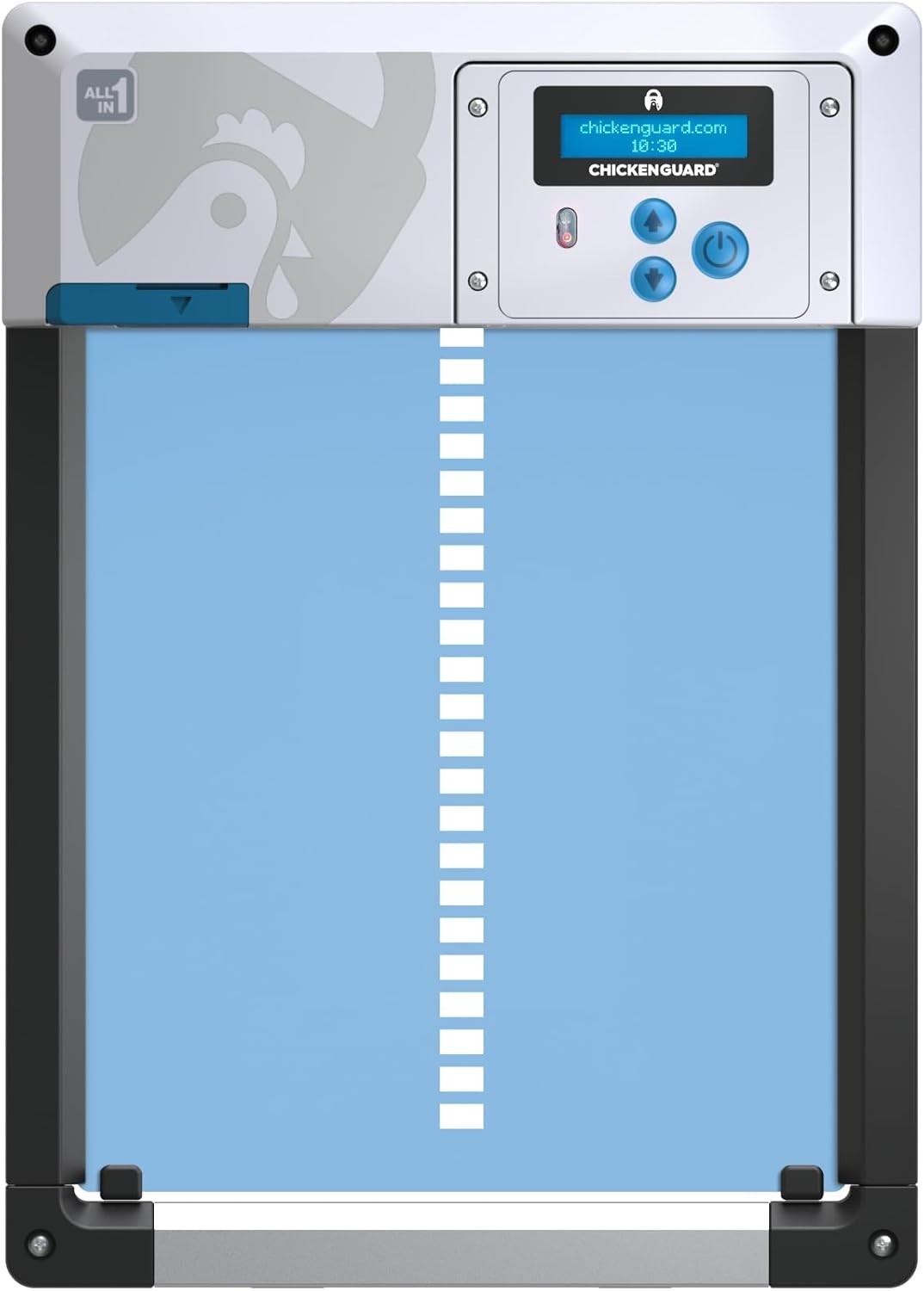 Automatic Chicken Coop Door Opener Blue Battery Powered Timer Light Sensor