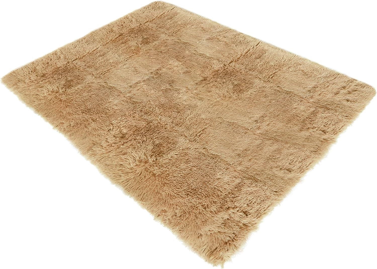 Large Beige Shaggy Area Rug 160x230cm Super Soft Thick Living Room Carpet