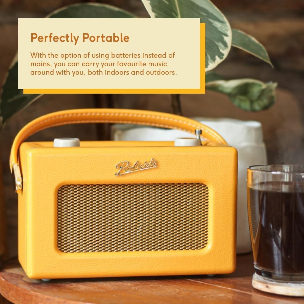 Portable FM/DAB/DAB+ Internet Radio with Bluetooth & Wi-Fi Sunburst yellow