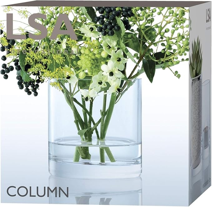 Clear Glass Cylinder Vase 12cm Minimalist Flower Tea Light Candle Holder