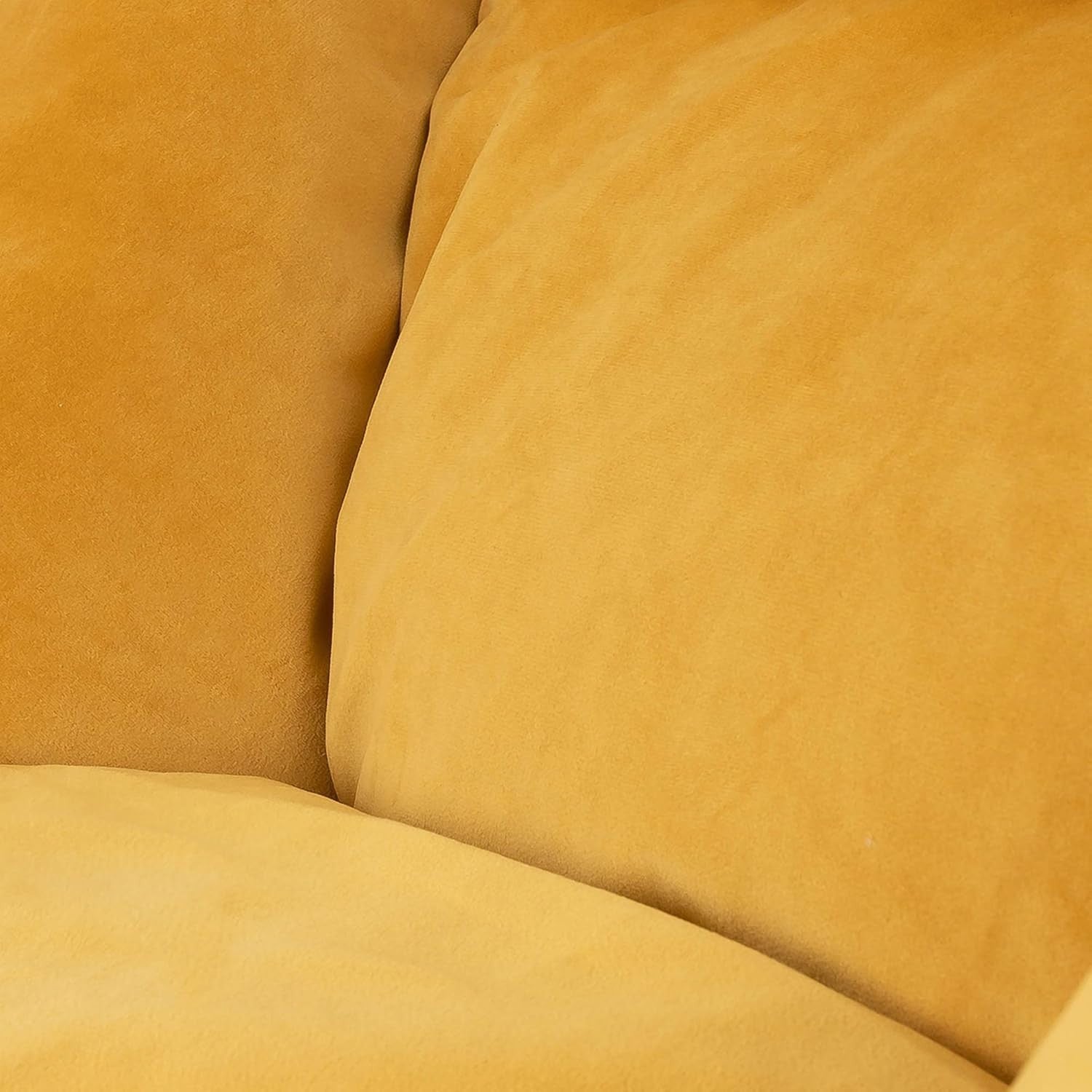 Ochre Yellow Velvet Bean Bag Chair Adult Armchair Lounge Soft Seat Sofa