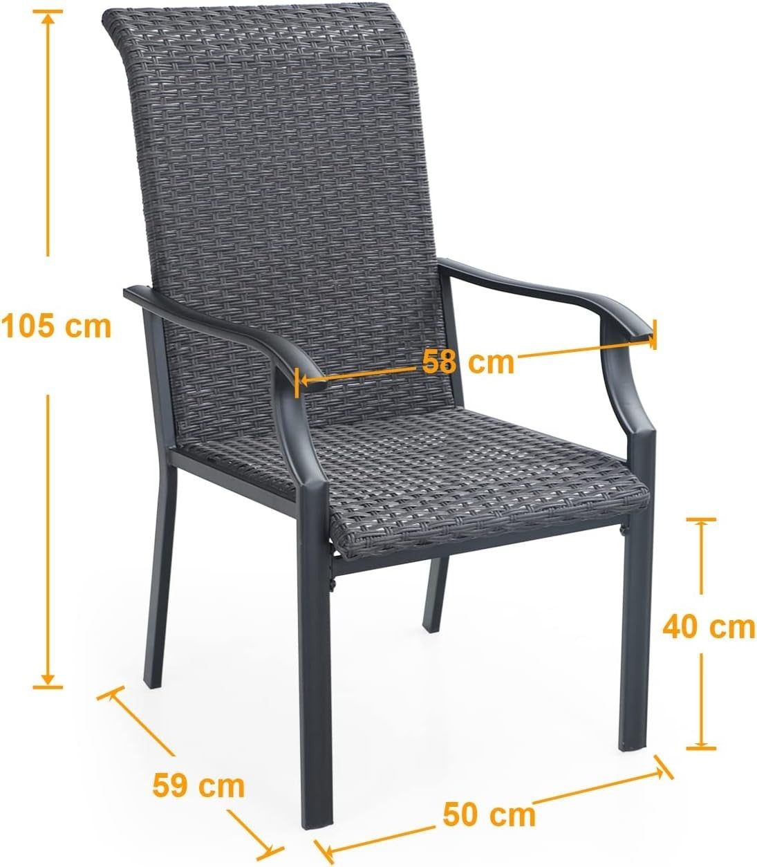 Outdoor Rattan Dining Set 4 Chairs Square Table Patio Balcony Garden Seating