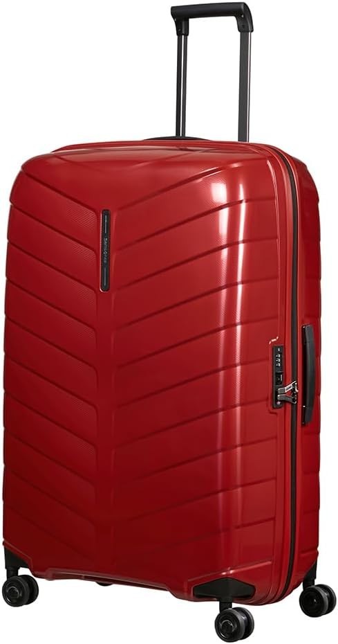 Extra Large Hard Shell Suitcase 81cm Lightweight Spinner 120L Red