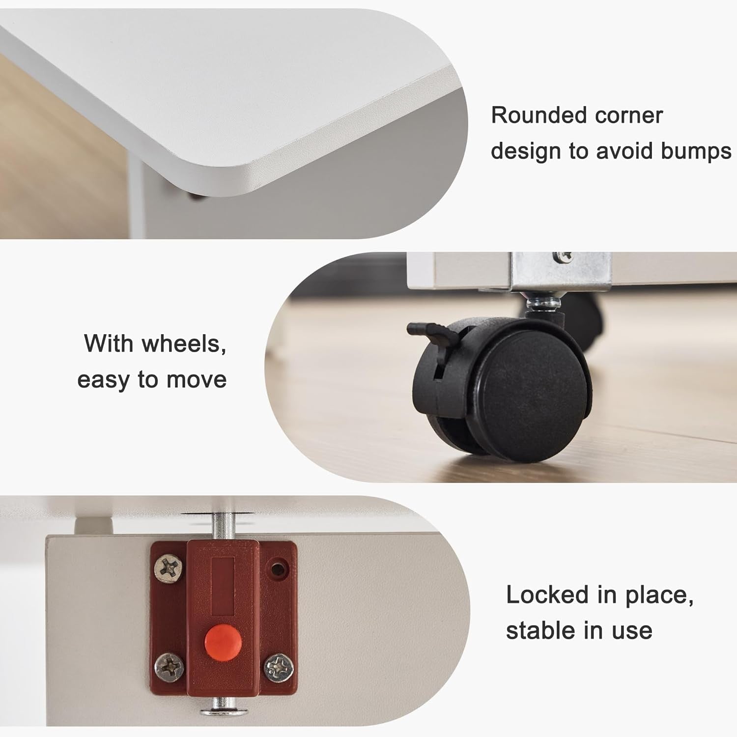 Space-Saving Folding Dining Set with Storage, PU Chairs & Lockable Wheels