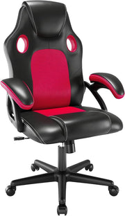 Ergonomic Gaming Office Chair High Back Mesh Lumbar Faux Leather
