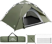 Instant Pop Up Camping Tent 4 Season Waterproof Dome Large
