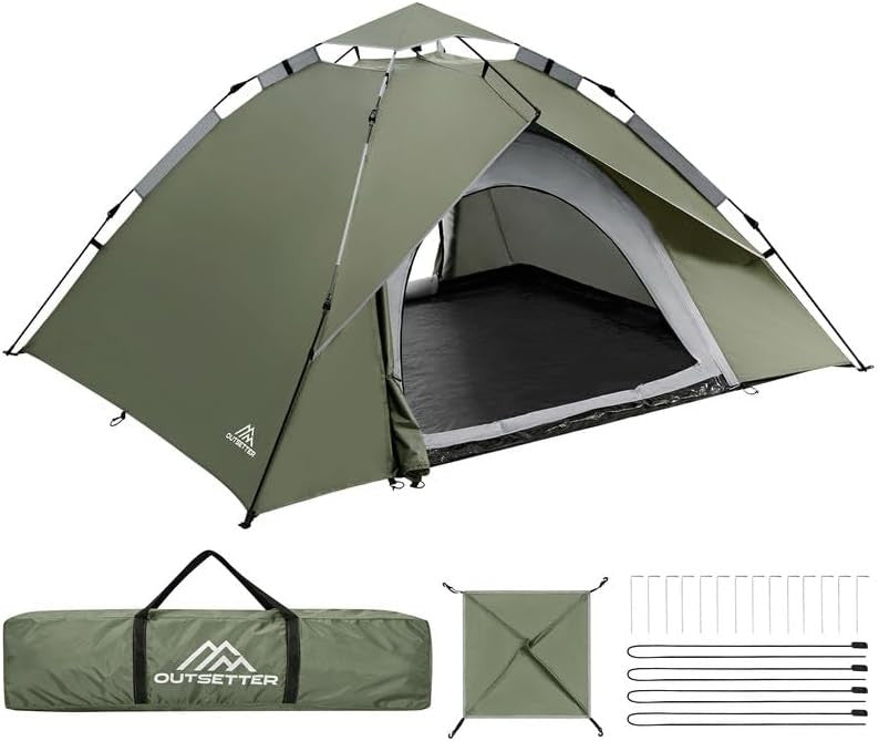 Instant Pop Up Camping Tent 4 Season Waterproof Dome Large