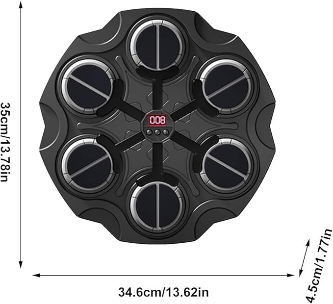 Music Boxing Machine Wall Mount LED Punch Pad With Gloves Smart Training