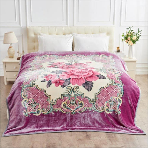 Lavender Elegance 5kg Fleece Blanket 200x240cm King Size Bed