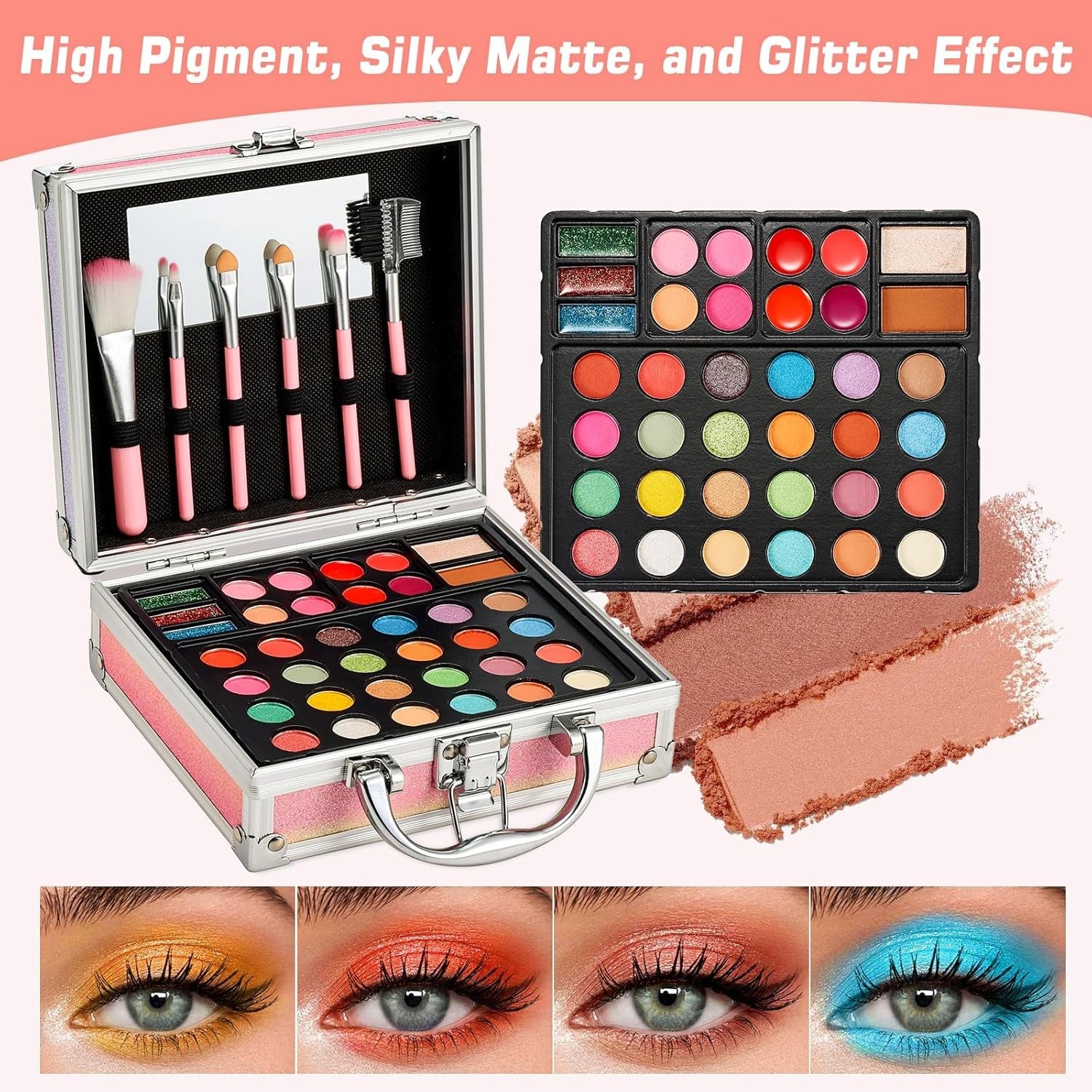 All in One Makeup Kit Carry Case Teen Starter Cosmetics Set