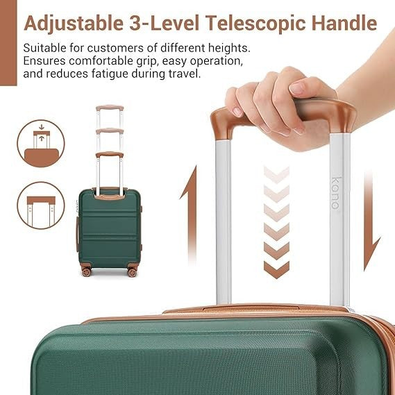 Holiday Check Suitcase 24” ABS+PC Spinner Case with TSA Lock