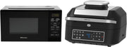 6.3L Health Grill Air Fryer + 20L Microwave Grill Set Temp Probe 60min