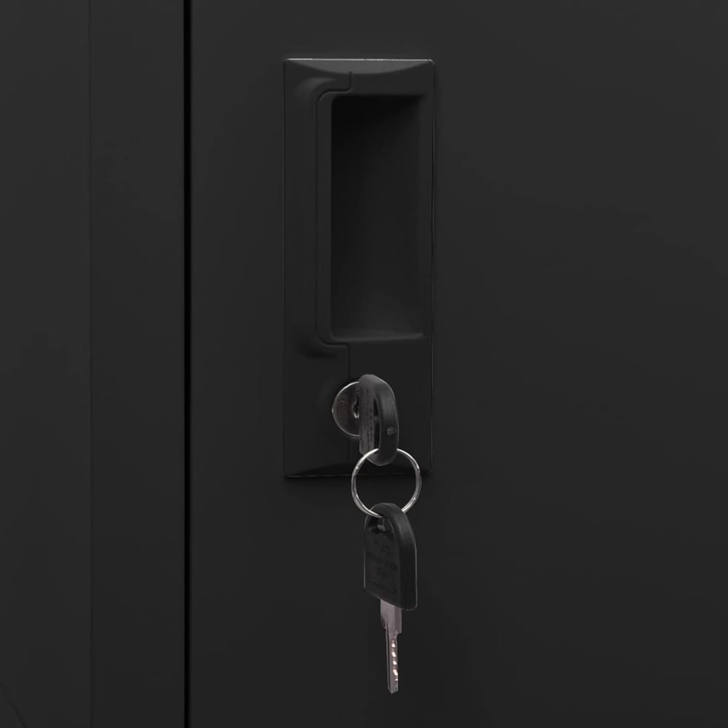 4 Door Black Metal Locker Cabinet Lockable Steel Storage Cupboard Office Gym
