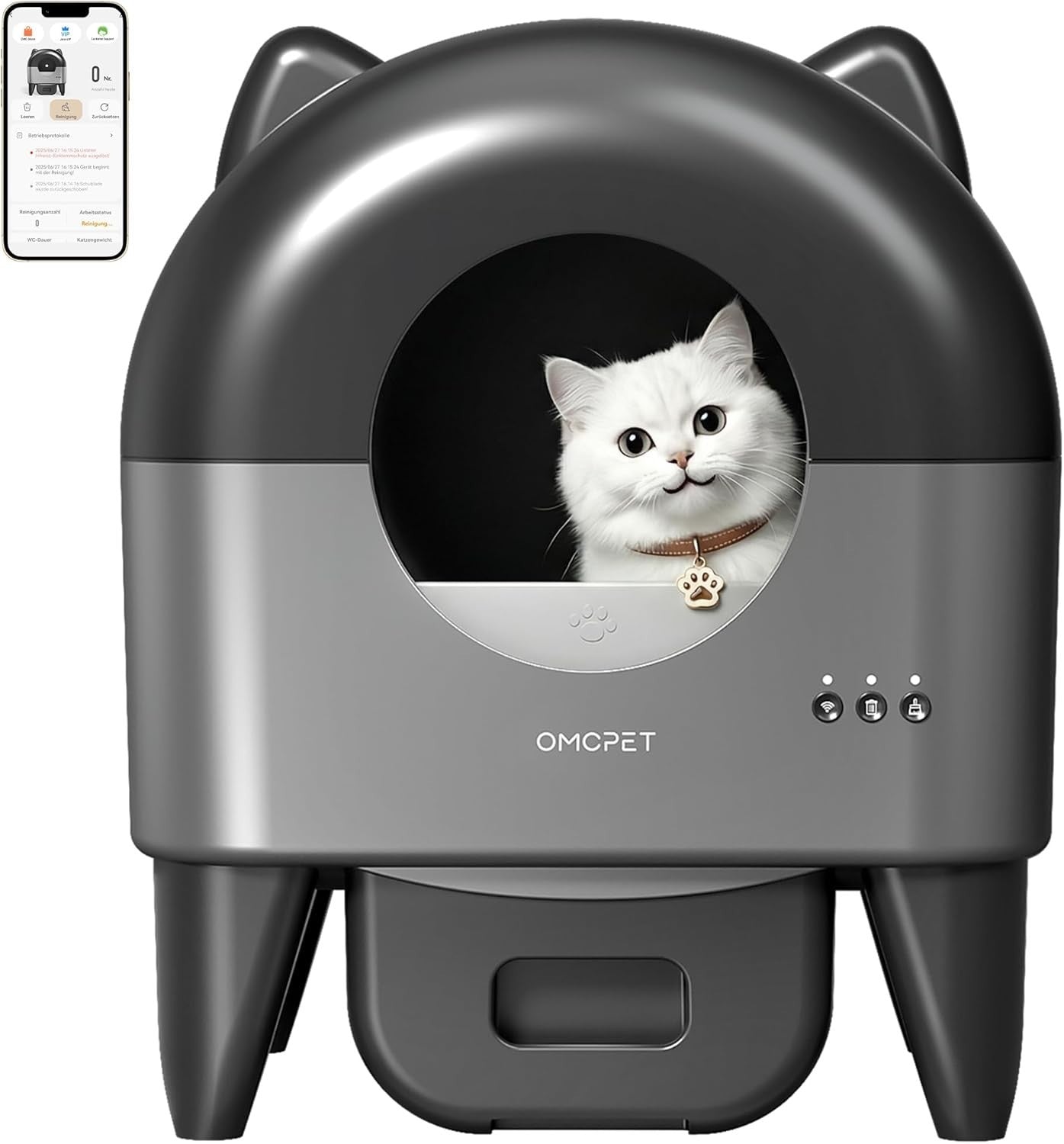 95L Self Cleaning Cat Litter Box APP Control Smart Multi Cat XL