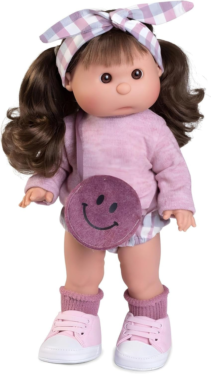 38cm Fashion Doll with Bag Poseable Vinyl Body Headband Accessories Gift