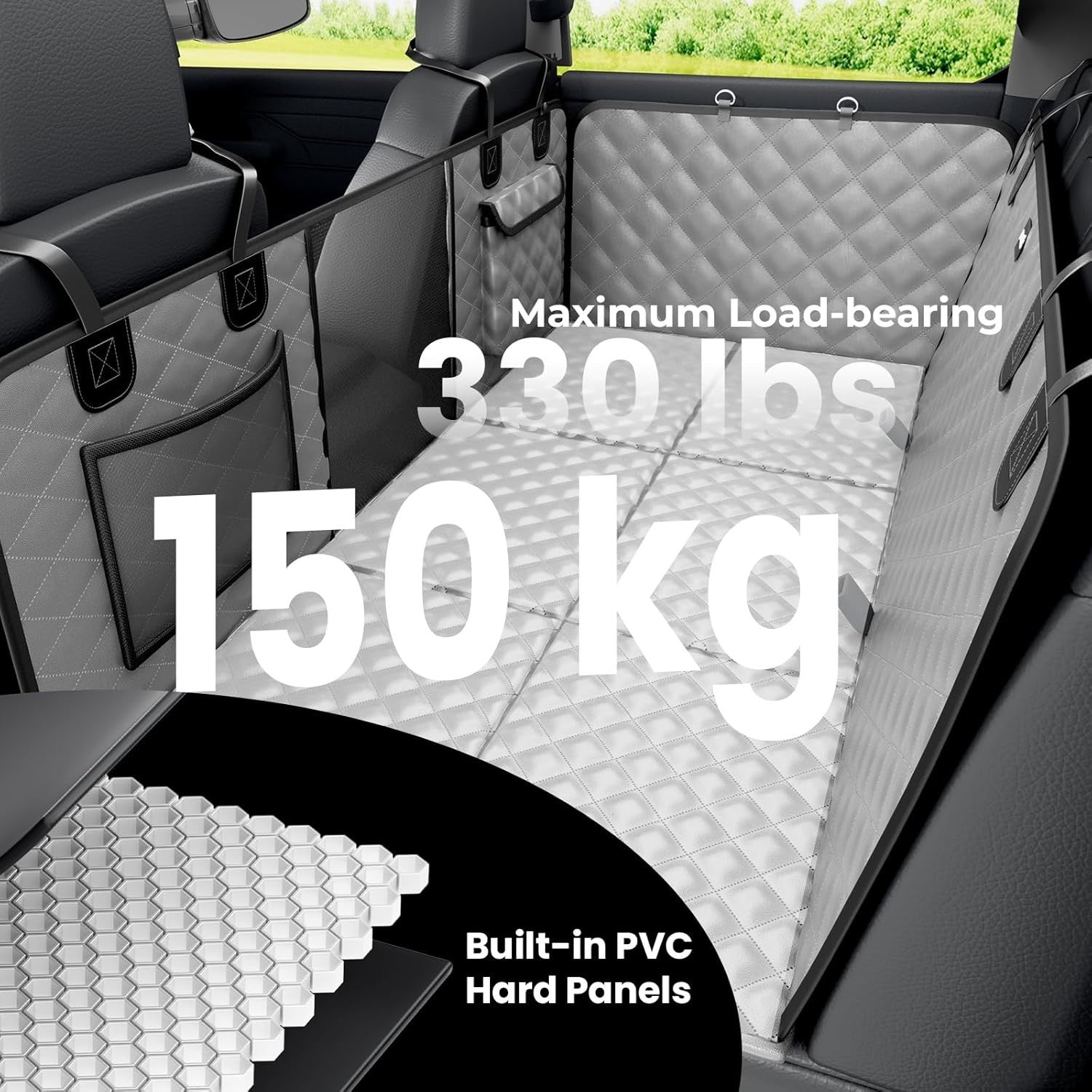 Dog Car Seat Extender Truck SUV Hammock Waterproof 150kg Support