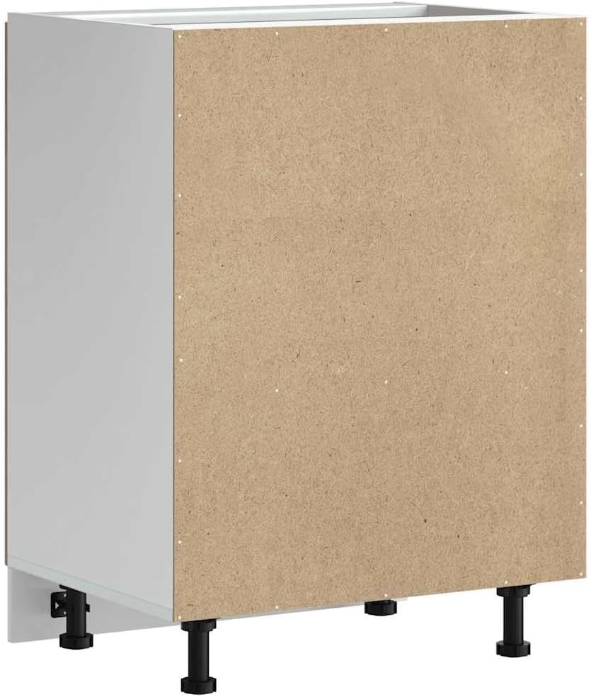 Natural Oak Bathroom Vanity Cabinet 60cm Under Sink Storage Unit  Double