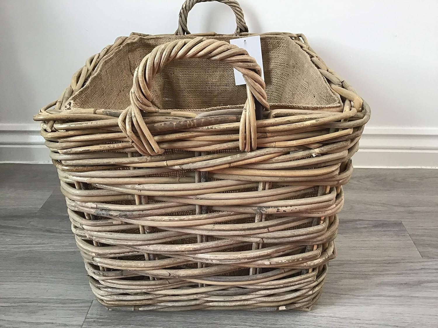 Large Rattan Storage Basket with Liner | Strong & Stylish | 54x42x42cm