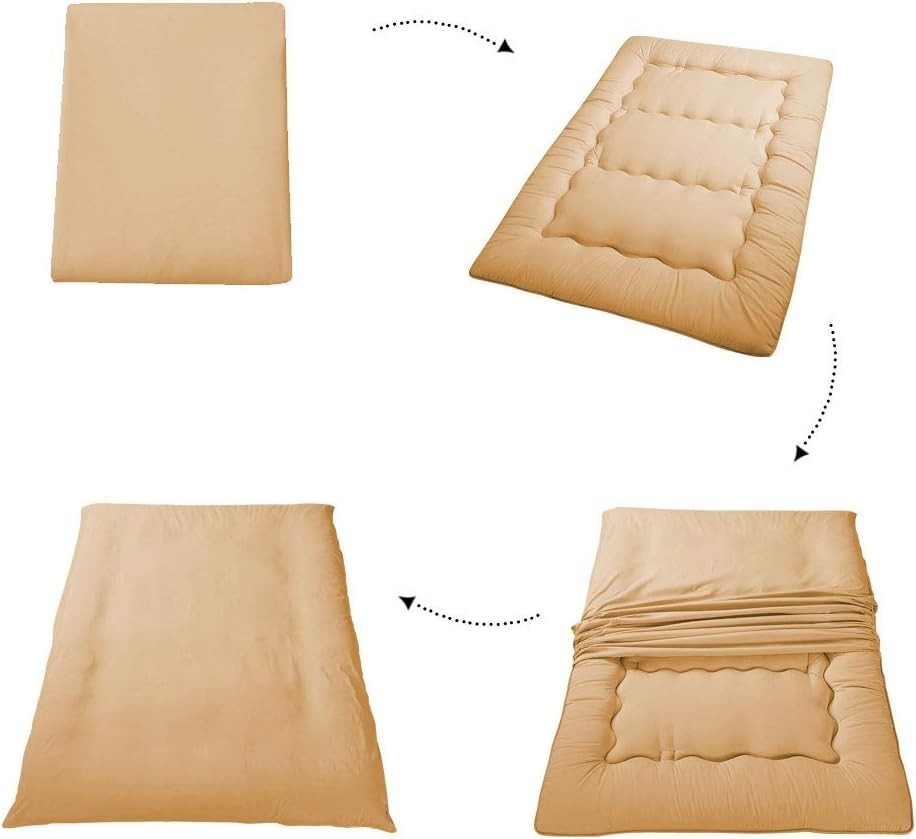 King Size Foldable Japanese Futon Mattress | Thick, Breathable Tatami Pad