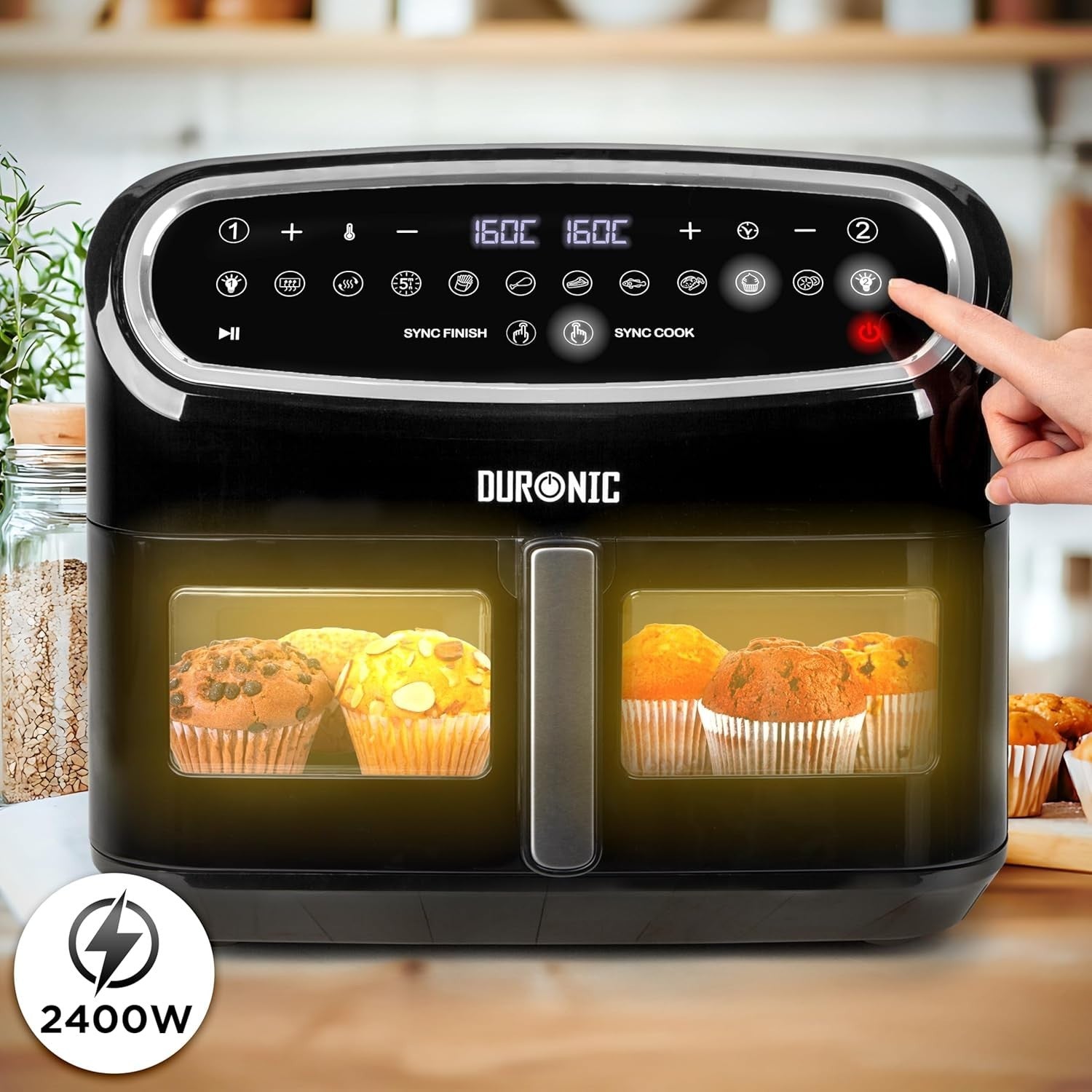 10L XXL Digital Air Fryer | Visual Window, 10 Presets, 2400W, Large Drawer