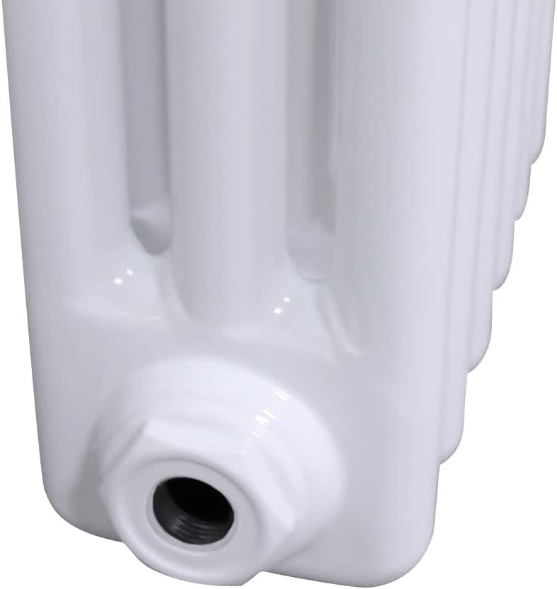 Triple Column Horizontal Radiator 300x830mm White Cast Iron Style