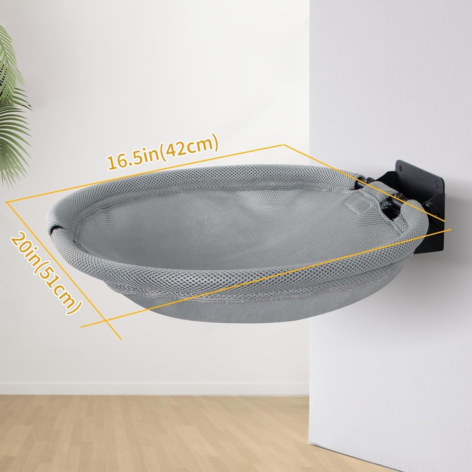Wall Mounted Cat Hammock Foldable Double Deck Metal Cat Bed Shelf