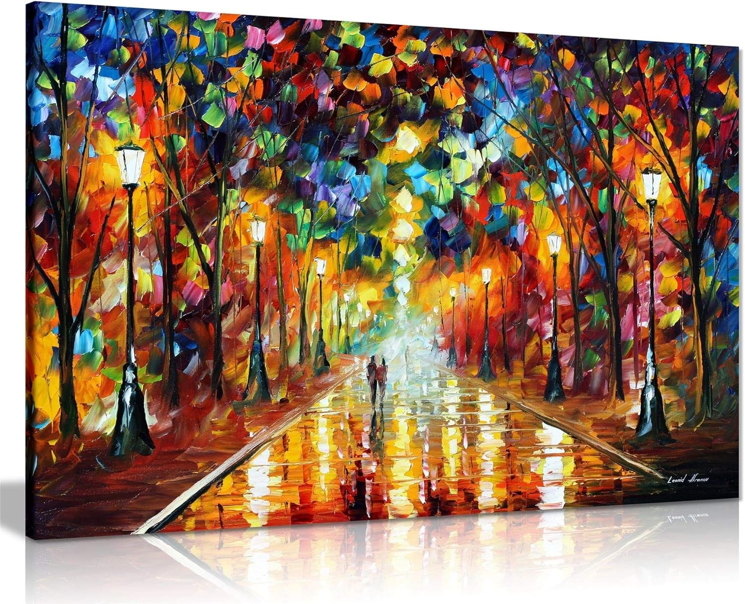 Abstract Colourful Forest Canvas Wall Art Large Framed Modern Home Decor