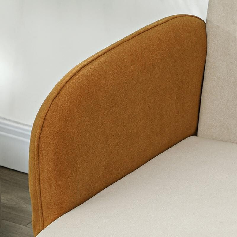 Modern 2 Seater Sofa Cream Velvet Couch Small Nordic Loveseat with Arms