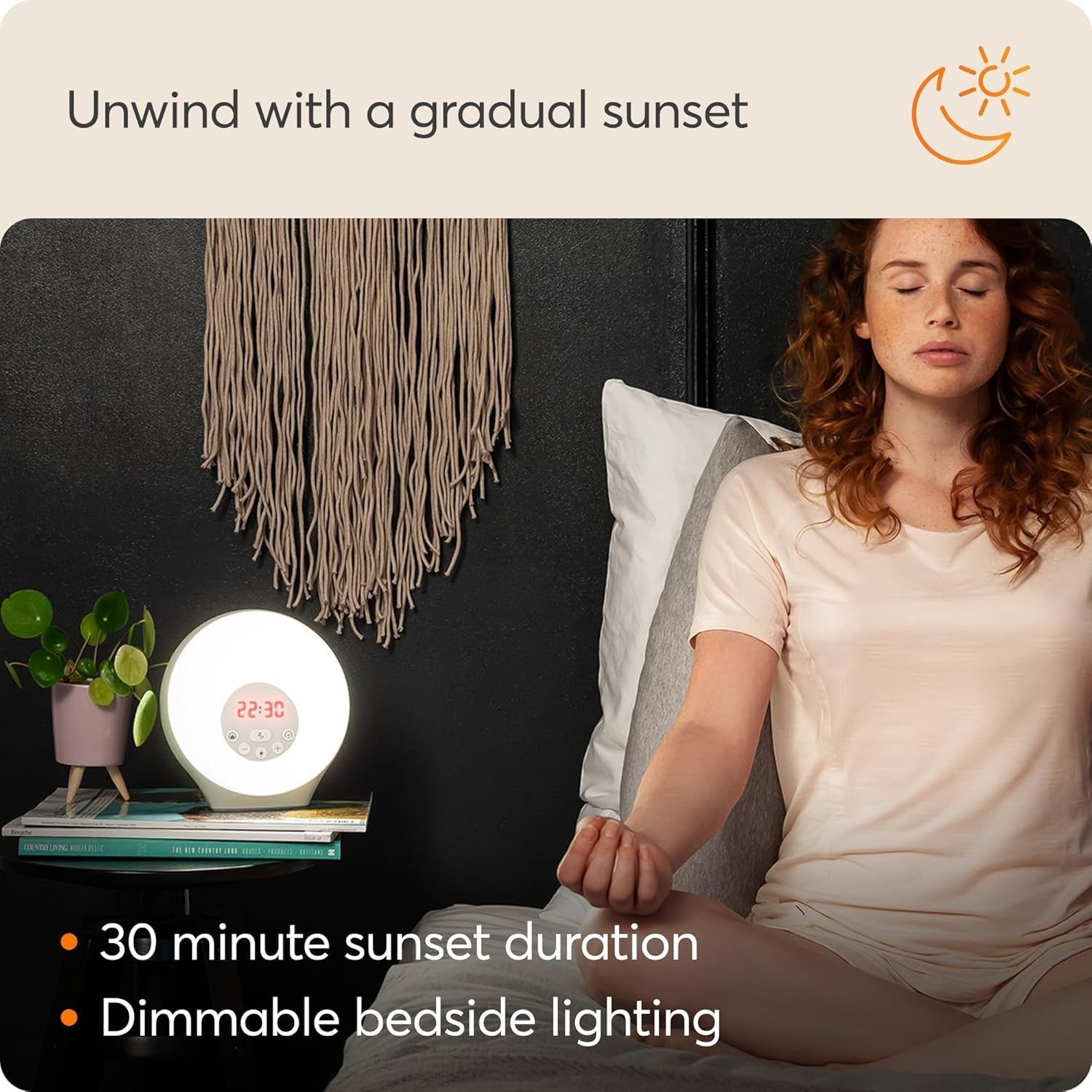 Sunrise Alarm Clock Wake Up Light Sunset Sleep Sounds Mood Lighting